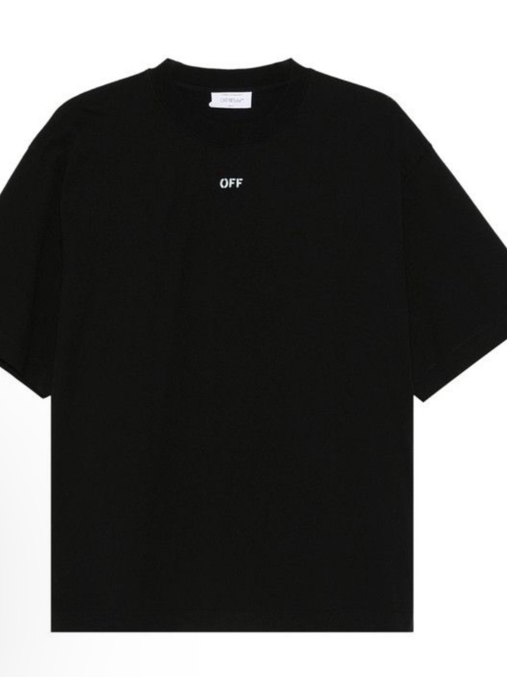 Off-White Black Tee with Small White OFF Logo